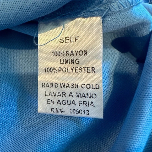 Andree By‎ Unit Floral Ruffle Off Shoulder One Sleeve Dress Blue Pink Sz Small - Picture 6 of 6